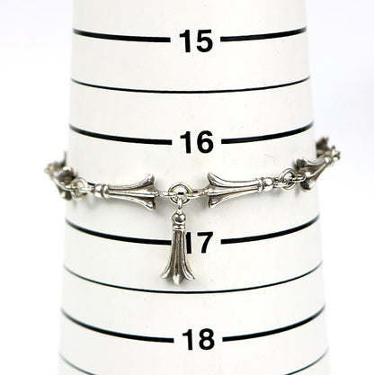CHROME HEARTS Crosstail Link Silver Bracelet Size ONE SIZE