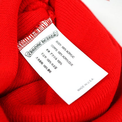 CHROME HEARTS Acrylic Logo Beanie Red Size ONE SIZE
