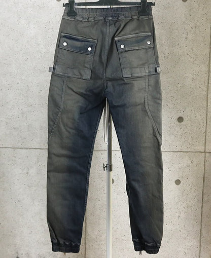 RICK OWENS Zip Detail Pants DARKDUST DEGRADE Size 46