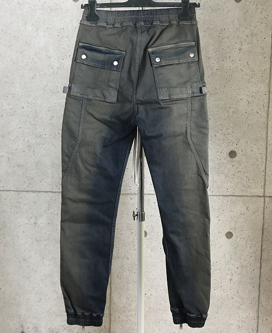 RICK OWENS Zip Detail Pants DARKDUST DEGRADE Size 46