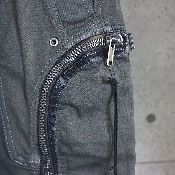 RICK OWENS Zip Detail Pants DARKDUST DEGRADE Size 46