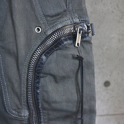 RICK OWENS Zip Detail Pants DARKDUST DEGRADE Size 46
