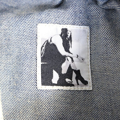 RICK OWENS Creatch Cargo Denim Pants Darkshadow Size S