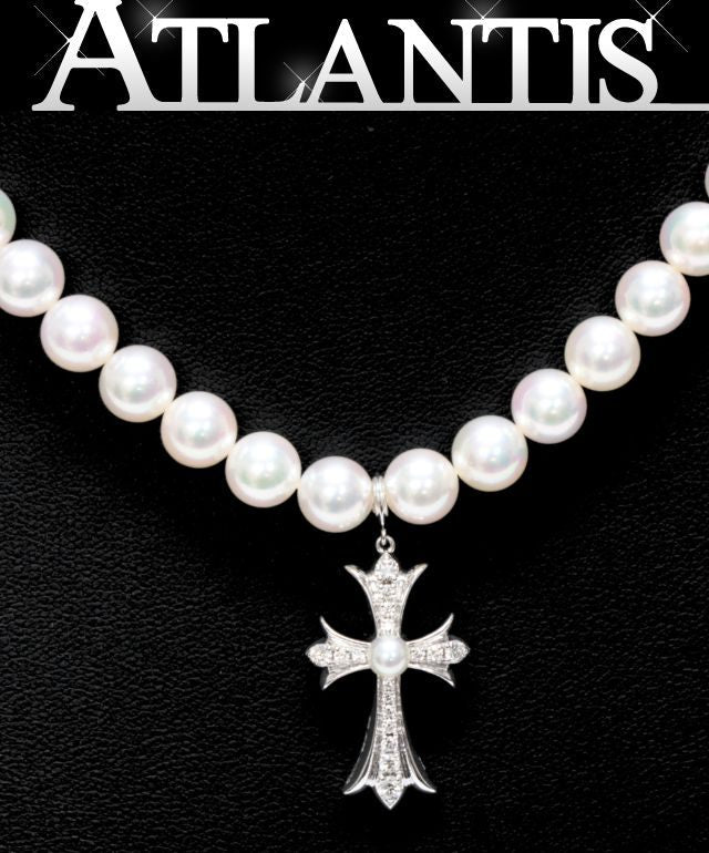 CHROME HEARTS x Mikimoto K18WG Pearl Necklace Size ONE SIZE
