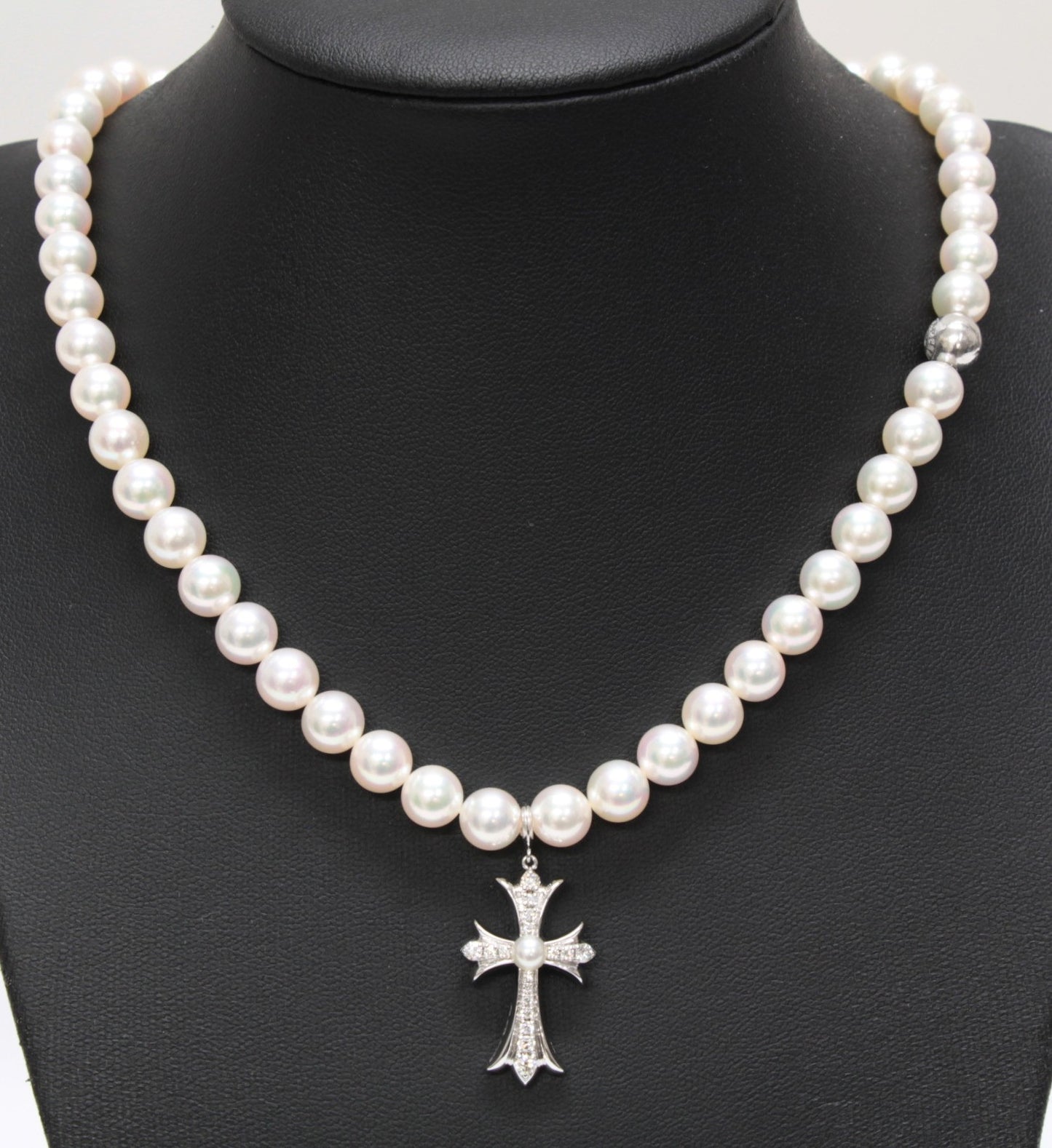 CHROME HEARTS x Mikimoto K18WG Pearl Necklace Size ONE SIZE