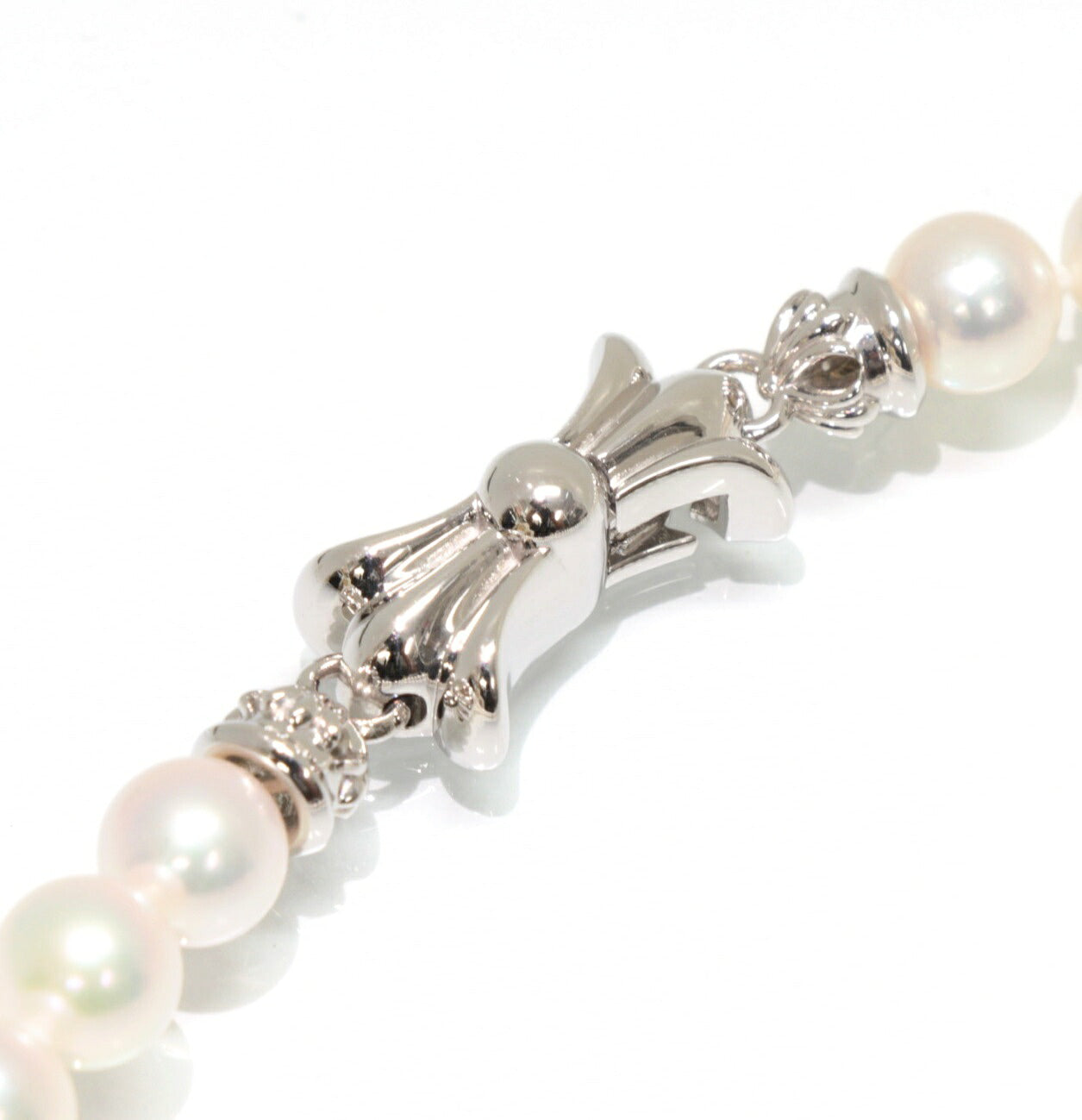 CHROME HEARTS x Mikimoto K18WG Pearl Necklace Size ONE SIZE