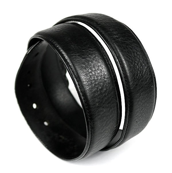 CHROME HEARTS Celtic Roller Leather Belt Black Size 32