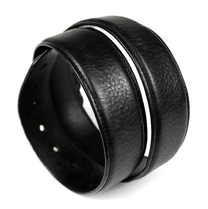 CHROME HEARTS Celtic Roller Leather Belt Black Size 32