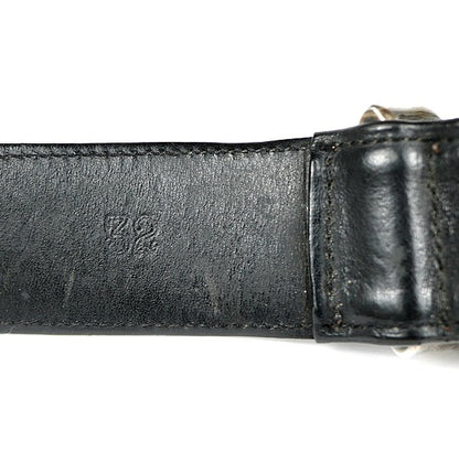 CHROME HEARTS Celtic Roller Leather Belt Black Size 32