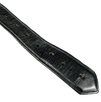 CHROME HEARTS Celtic Roller Leather Belt Black Size 32