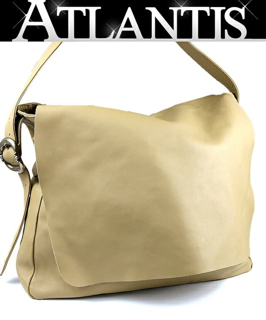 CHROME HEARTS Classic Leather Bag Beige Size ONE SIZE