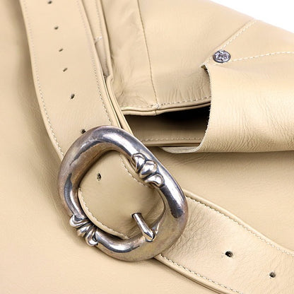 CHROME HEARTS Classic Leather Bag Beige Size ONE SIZE
