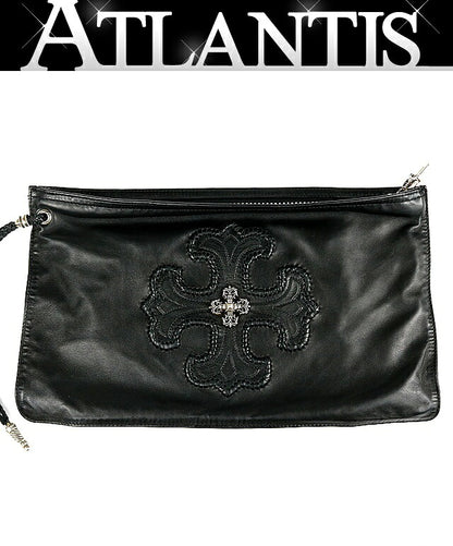 CHROME HEARTS Filigree Plus Leather Bag Black Size ONE SIZE