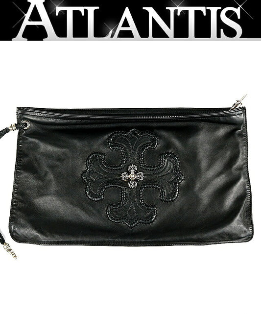 CHROME HEARTS Filigree Plus Leather Bag Black Size ONE SIZE