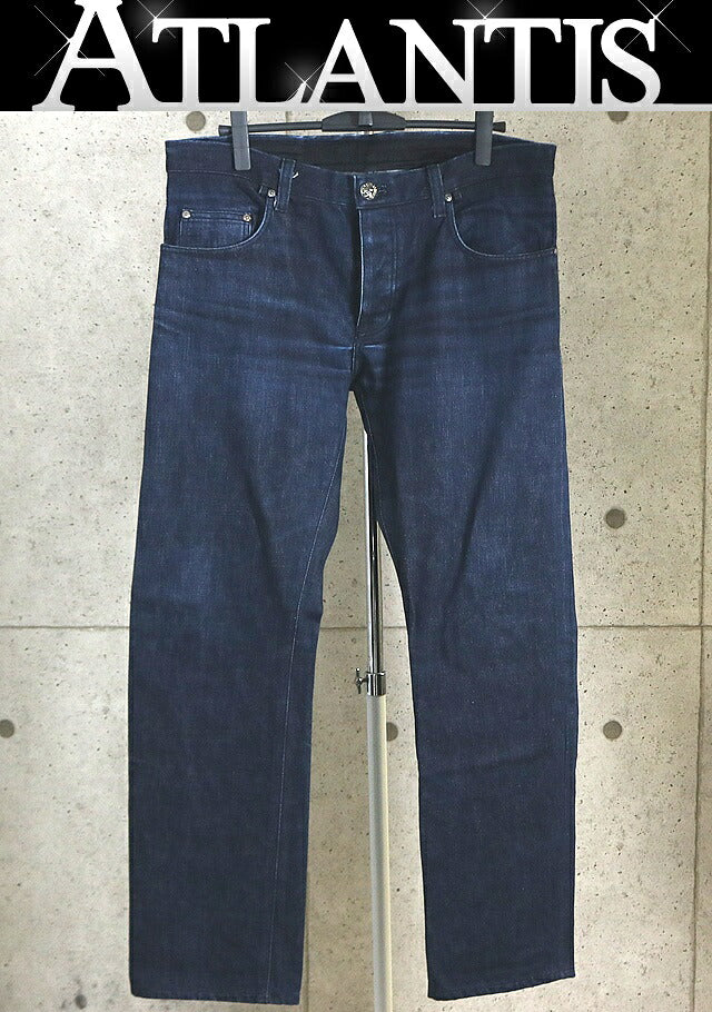 CHROME HEARTS Cross Button Horseshoe Denim Jeans Size 36