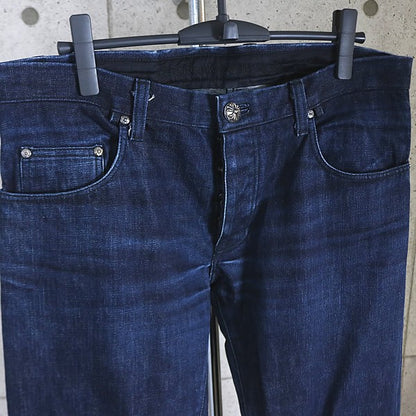 CHROME HEARTS Cross Button Horseshoe Denim Jeans Size 36