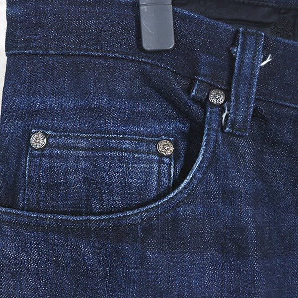 CHROME HEARTS Cross Button Horseshoe Denim Jeans Size 36