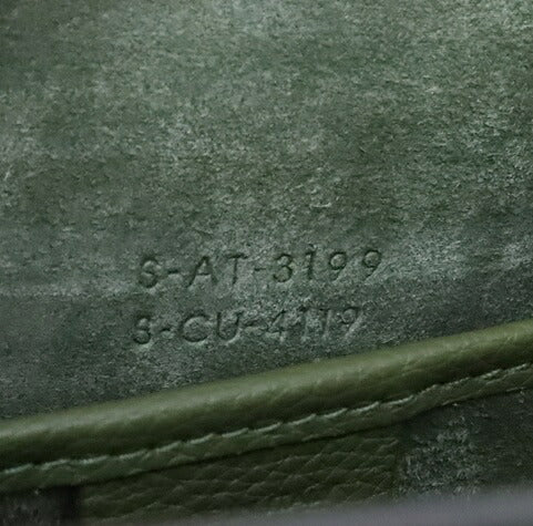 CELINE Luggage Nano Shopper Leather Bag Green Size ONE SIZE
