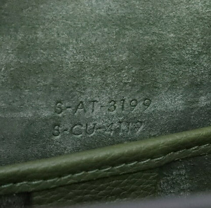 CELINE Luggage Nano Shopper Leather Bag Green Size ONE SIZE