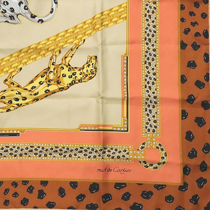 Cartier Must de Cartier Leopard Scarf Brown Size ONE SIZE