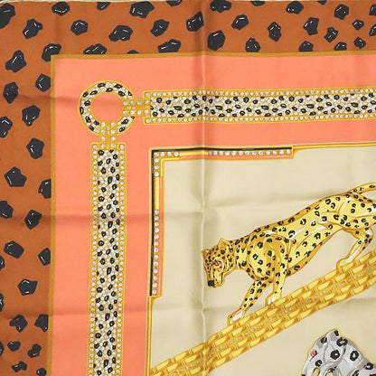 Cartier Must de Cartier Leopard Scarf Brown Size ONE SIZE
