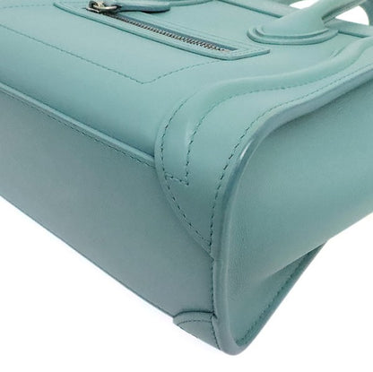 CELINE Luggage Nano Shopper Leather Light Blue Bag Size ONE SIZE