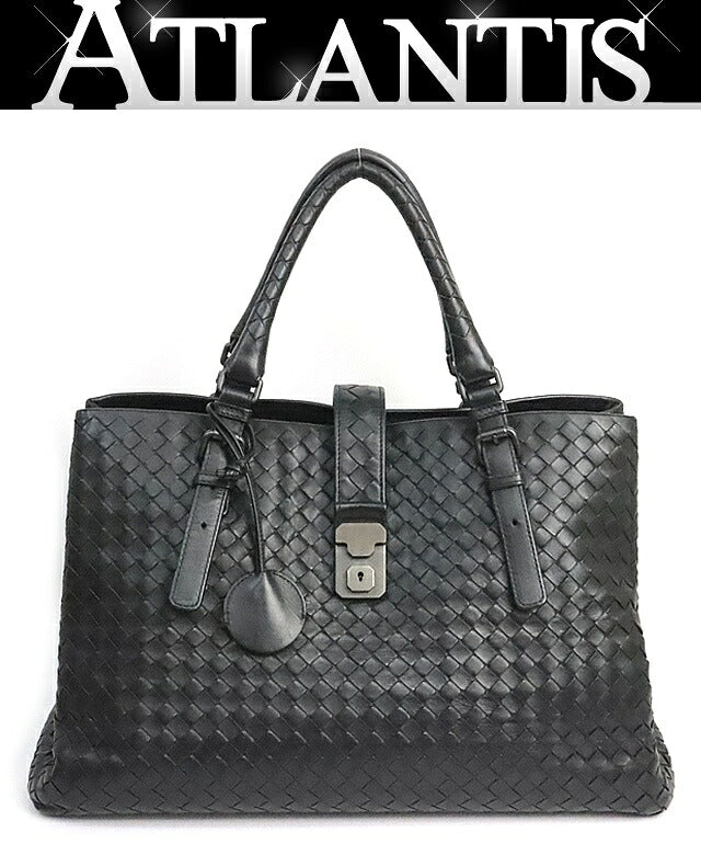 BOTTEGA VENETA Intrecciato Roma Bag Black Size ONE SIZE