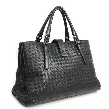 BOTTEGA VENETA Intrecciato Roma Bag Black Size ONE SIZE