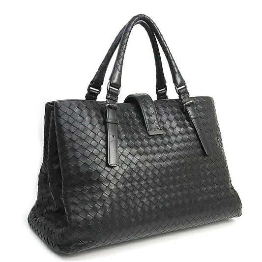 BOTTEGA VENETA Intrecciato Roma Bag Black Size ONE SIZE