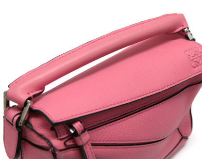 LOEWE Puzzle Bag Mini Leather 2WAY Bag Pink Size ONE SIZE
