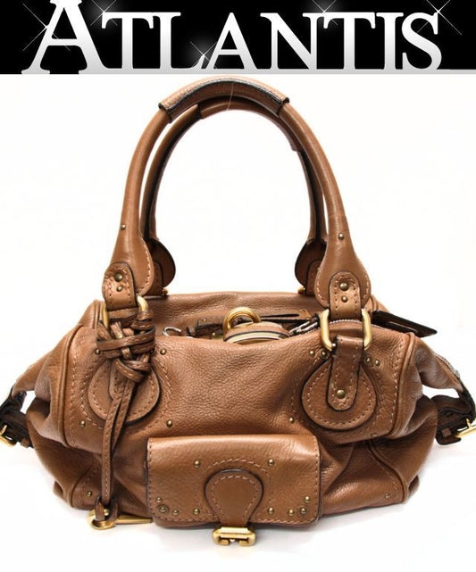 Chloe Paddington Mini Leather Handbag Brown Size ONE SIZE