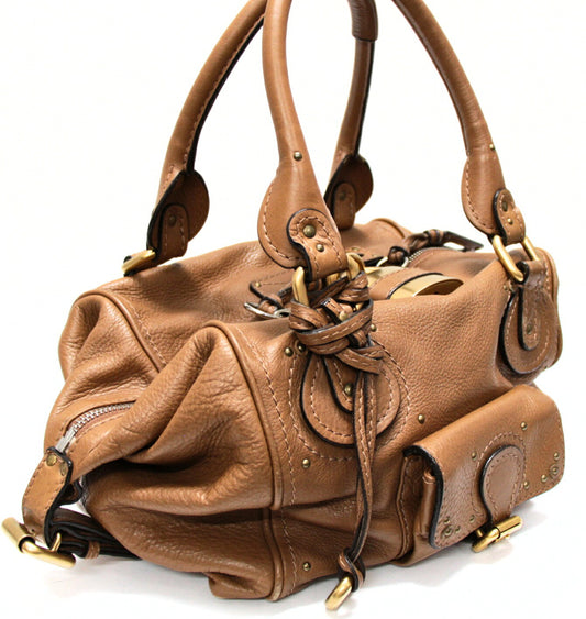Chloe Paddington Mini Leather Handbag Brown Size ONE SIZE