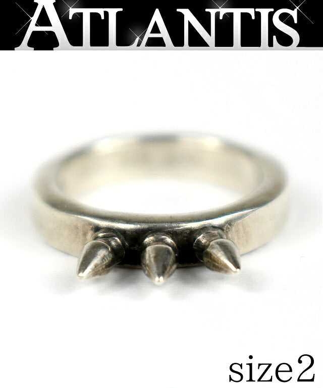 CHROME HEARTS Baby Bell Spike SV925 Ring Size ONE SIZE