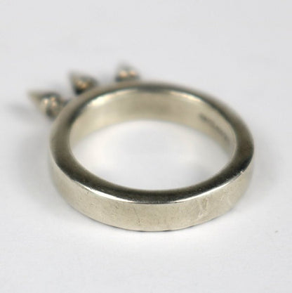 CHROME HEARTS Baby Bell Spike SV925 Ring Size ONE SIZE