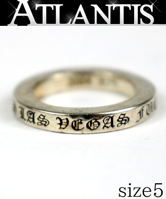 CHROME HEARTS Las Vegas 3mm Spacer SV925 Ring Size ONE SIZE