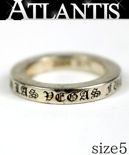 CHROME HEARTS Las Vegas 3mm Spacer SV925 Ring Size ONE SIZE