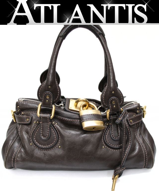 Chloe Paddington Small Leather Dark Brown Handbag Size ONE SIZE