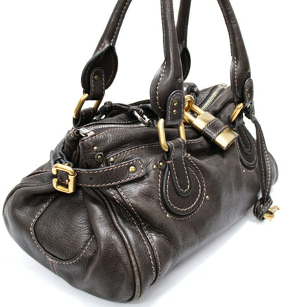 Chloe Paddington Small Leather Dark Brown Handbag Size ONE SIZE