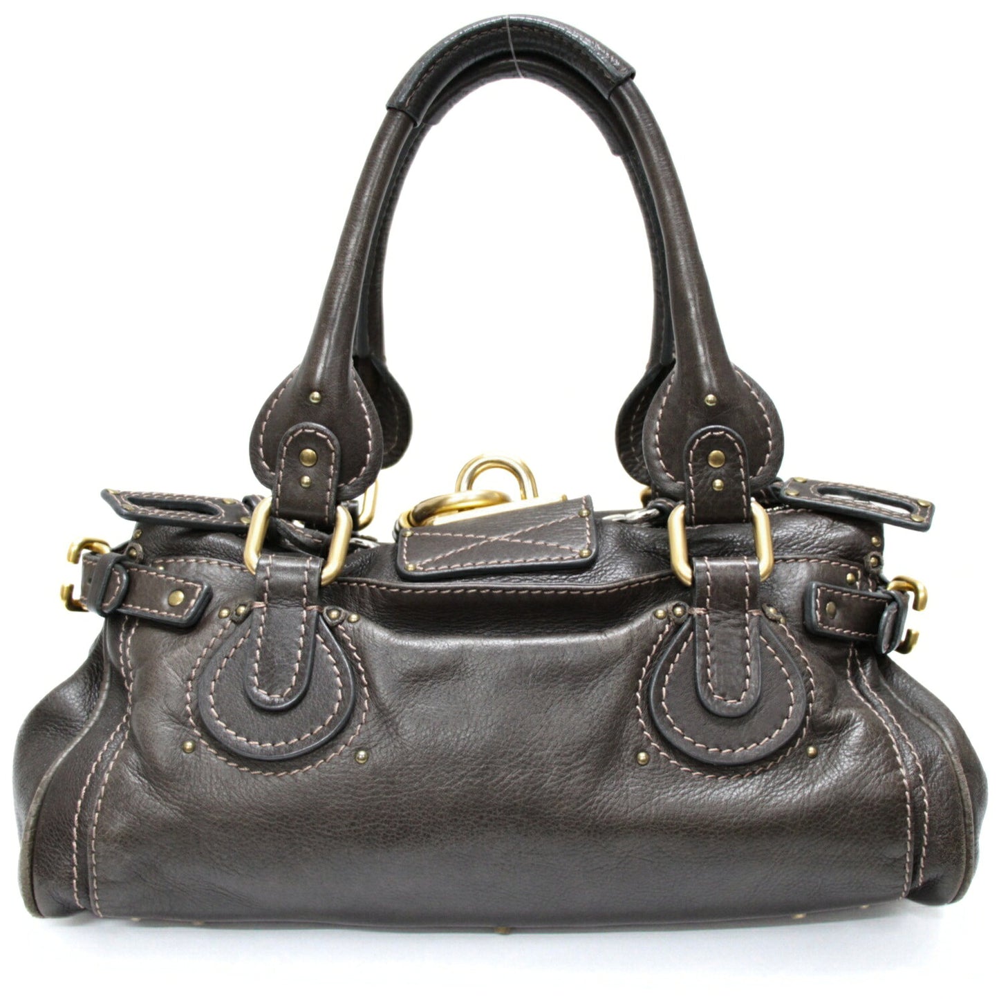Chloe Paddington Small Leather Dark Brown Handbag Size ONE SIZE