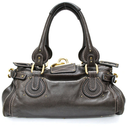 Chloe Paddington Small Leather Dark Brown Handbag Size ONE SIZE