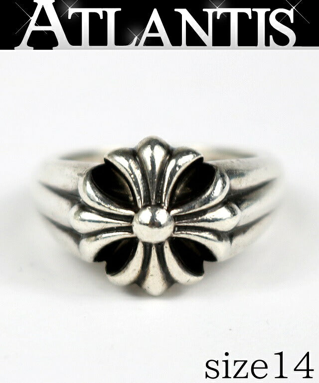 CHROME HEARTS Small Cutout CH Plus SV925 Ring Size ONE SIZE