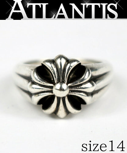 CHROME HEARTS Small Cutout CH Plus SV925 Ring Size ONE SIZE