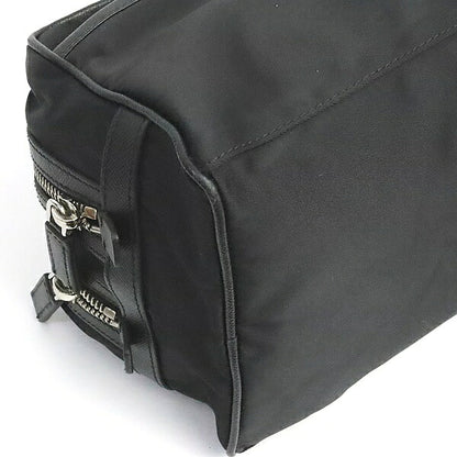 PRADA Triangle Logo Nylon Clutch Bag Black Size ONE SIZE