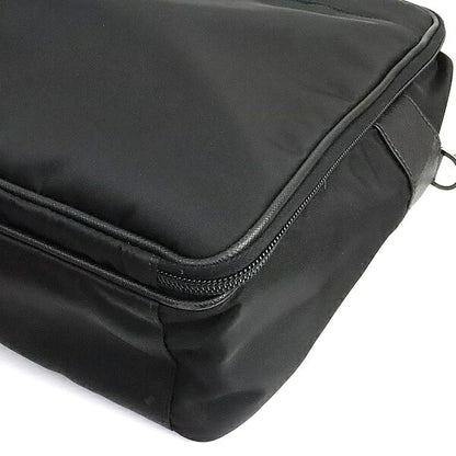 PRADA Triangle Logo Nylon 2WAY Briefcase Black Size ONE SIZE