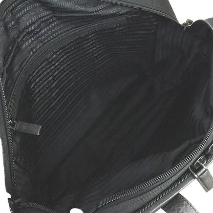 PRADA Triangle Logo Nylon 2WAY Briefcase Black Size ONE SIZE