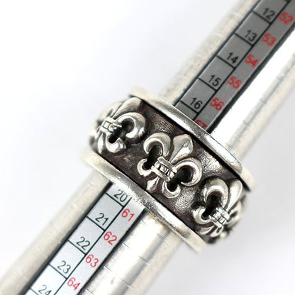 CHROME HEARTS BS Fleur Spinner SV925 Ring Size ONE SIZE