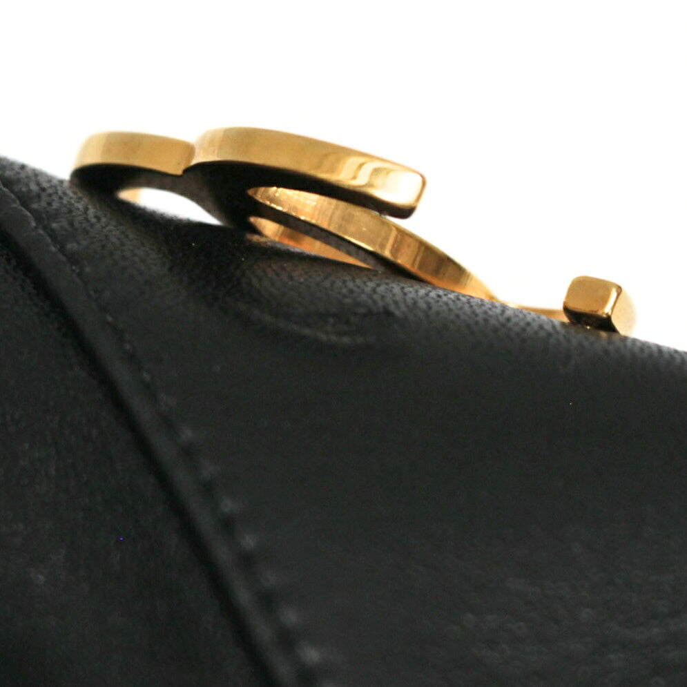 CHANEL Triple Coco Lambskin Bag Black Size ONE SIZE