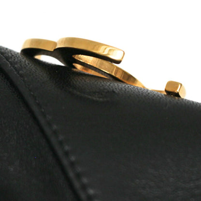 CHANEL Triple Coco Lambskin Bag Black Size ONE SIZE