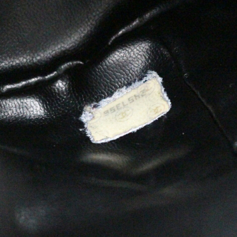 CHANEL Triple Coco Lambskin Bag Black Size ONE SIZE