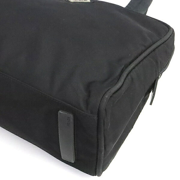 PRADA Tessuto Nylon Triangle Handbag Black Size ONE SIZE